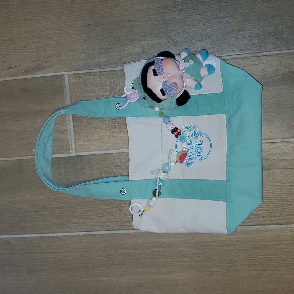 Trader Joes Green Cavas Tote